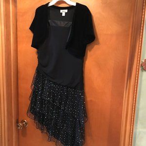 Amy Byer girls black tiered dress